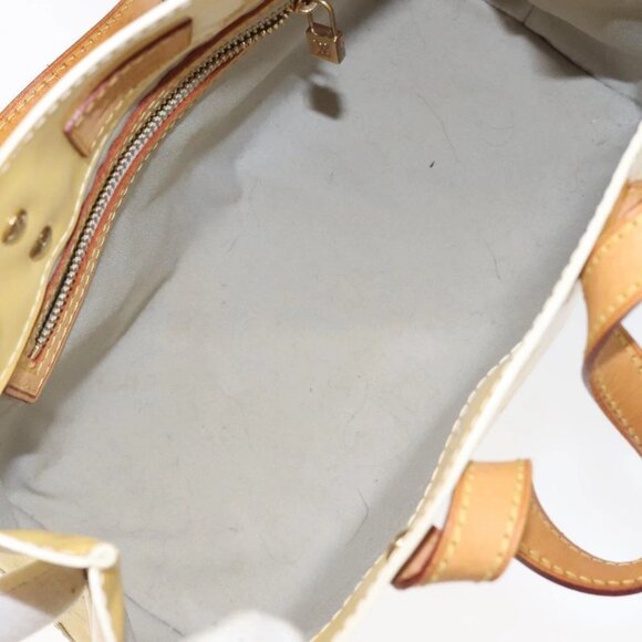 LOUIS VUITTON Monogram Vernis Reade PM Hand Bag Perle M91336 LV Auth 116705 - Picture 10 of 16